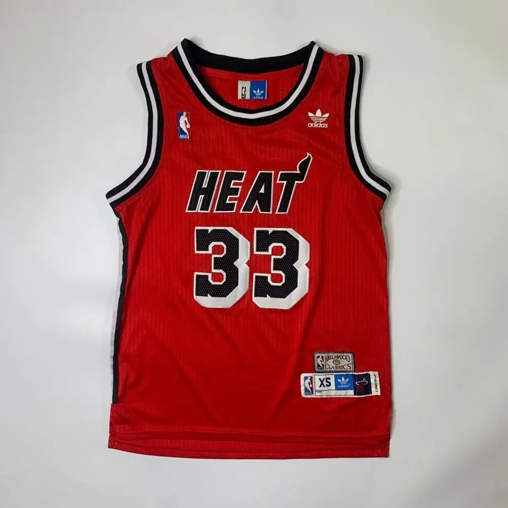 Vintage Miami Heat Jersey Mens XS Red Alonzo Mourning Adidas Hardwood +2 Length